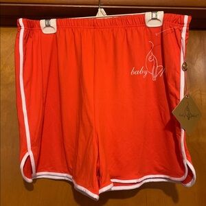 NWT Baby Phat Size 2X Red Logo Gym Shorts